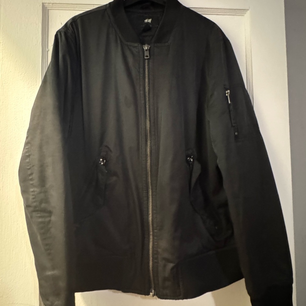 H&M Dark Gray Bomber Jacket for Men